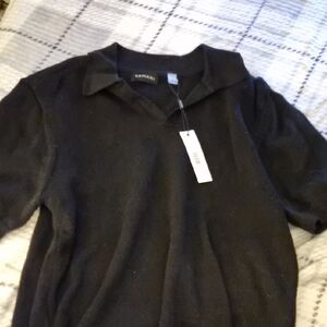 Tahari Black Knit Top